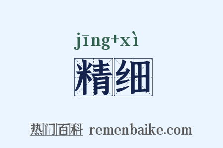 精细是什么意思的图片